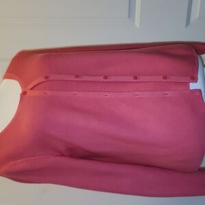 Talbots Pink Cardigan Twin Set Sweater 2 Piece Button Up